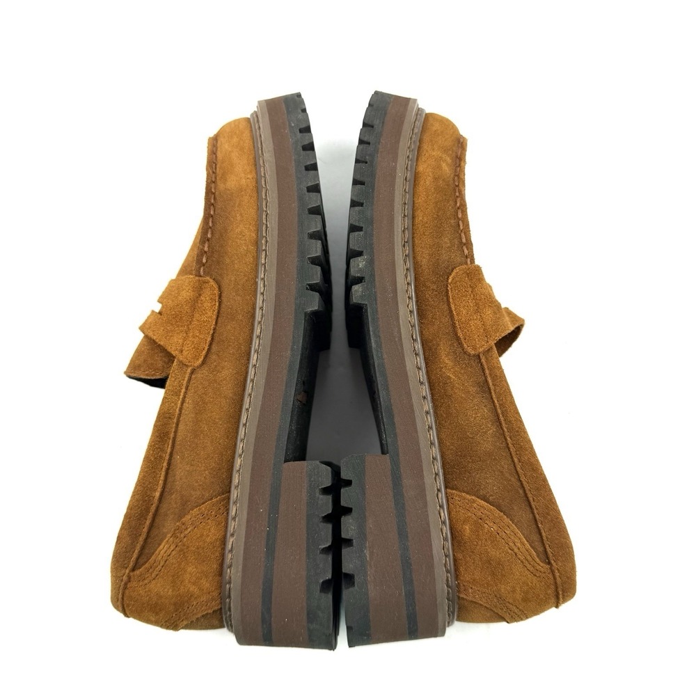 LL Bean Camden Hill Loafers 6.5 Brown Suede Slip On Shoes Lug Sole‎ Womens - Picture 10 of 10